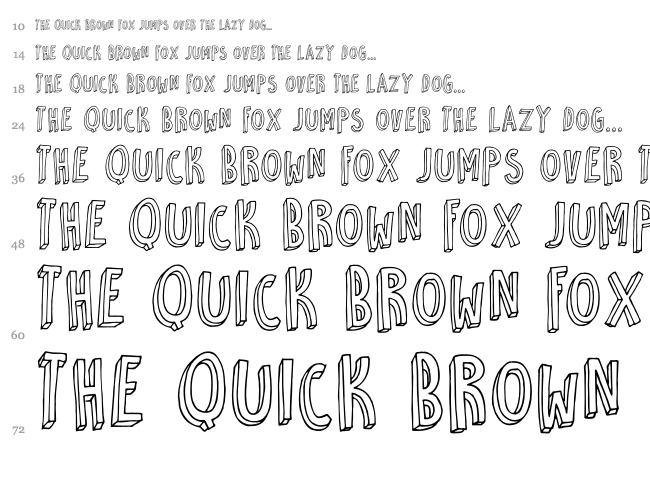 DK Petit Four font waterfall